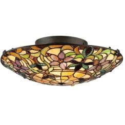 Elstead Lighting Kami stropné svietidlo 2x60 W hnedá QZ-KAMI-F