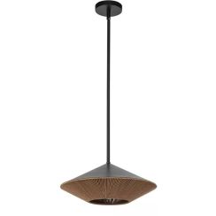 Elstead Lighting Daphne závesné svietidlo 1x60 W čierna ALM-DAPHNE-P-L-MB