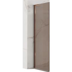 Rea Hugo stena sprchovacieho kúta 30 cm medená brúsený/hnedé sklo REA-K6965