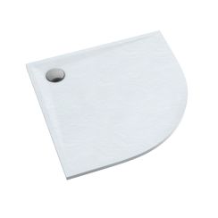 Schedline Libra White Stone polkruhová sprchová vanička 80x80 cm biela 3SP.L1O-8080/B/ST
