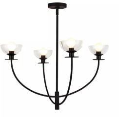 Elstead Lighting Sylvia stropné svietidlo 4x40 W čierna ALM-SYLVIA4-BK-CL