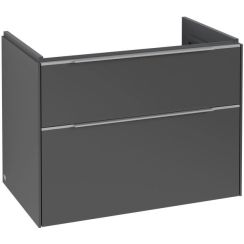 Villeroy & Boch Subway 3.0 skrinka 77.2x46.2x57.6 cm závesná kúpeľňová skrinka pod umývadlo grafitová C57400VR