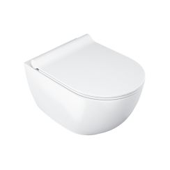 Ravak Chrome wc misa s pomaly sa sklápajúcim sedadlom závesné bez oplachovacieho kruhu biela lesklá X03081