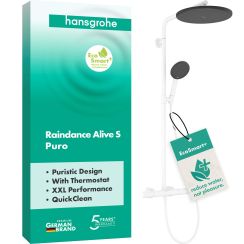 Hansgrohe Raindance Alive S sprchová súprava nástenná s termostatom s dažďovou sprchou biela 24594700
