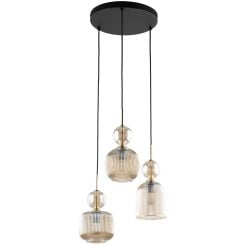TK Lighting Sophia Cognac závesné svietidlo 3x10 W hnedá-jantárová 11041