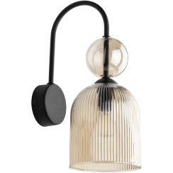 TK Lighting Sophia Cognac nástenná lampa 1x10 W čierna-hnedá 11140