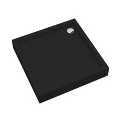 Schedpol Medium Black Mat polkruhová sprchová vanička 80x80 cm čierna 3.4733/C/MG
