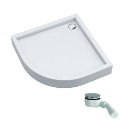 Schedline Favory Plus White Stone polkruhová sprchová vanička 80x80 cm biela 3ST.F1O-8080/B/ST