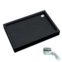 Schedline Favory Plus Black Stone obdĺžniková sprchová vanička 120x80 cm čierna 3ST.F1P-80120/C/ST