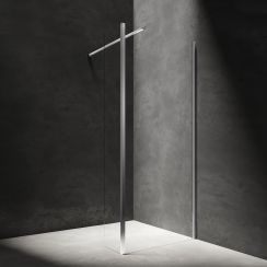 Omnires Marina sprchový kút walk-in 90x30 cm štvorcová chromová lesklé/priehľadné sklo MA9030CRTR