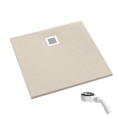Schedpol Kalait Cashmere Stone štvorcová sprchová vanička 80x80 cm béžová 3.3200/PK/ST-M2