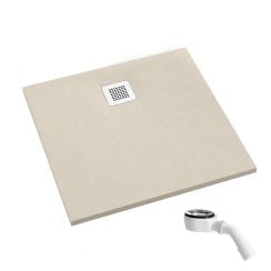 Schedpol Kalait Cashmere Stone štvorcová sprchová vanička 100x100 cm béžová 3.3202/PK/ST-M2