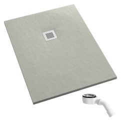 Schedpol Kalait Cement Stone obdĺžniková sprchová vanička 180x80 cm cementová 3.3114/CT/ST-M2