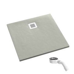 Schedpol Kalait Cement Stone štvorcová sprchová vanička 90x90 cm cementová 3.3201/CT/ST-M2