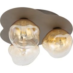 TK Lighting Lava New stropné svietidlo 3x8 W hnedá 11453