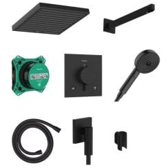 Hansgrohe Pulsify E sprchová súprava podomietková s termostatom s dažďovou sprchou čierna 24625670