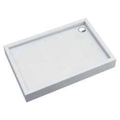 Schedpol Medium White Stone obdĺžniková sprchová vanička 100x80 cm biela 3.4736/B/ST