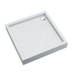 Schedpol Medium White Stone štvorcová sprchová vanička 90x90 cm biela 3.4731/B/ST