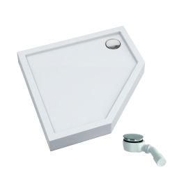 Schedpol Competia New päťuholníková sprchová vanička 100x100 cm biela 3.4899