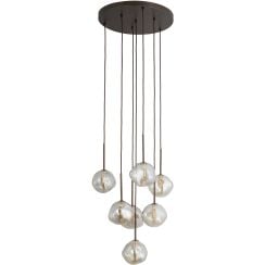 TK Lighting Lava závesné svietidlo 4x8 W hnedá 11328