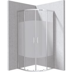 Deante Funkia Evo sprchovací kút 90x90 cm polkruhová chromová lesklé/vzorované sklo KYP0E99P