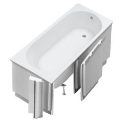 Schedpol Tara White Mat SET vaňa so zástenou 180x80 cm biela 3.588/B/MG/OULED/S