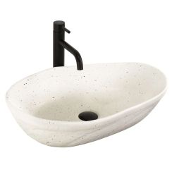 Rea Emilia umývadlo 56x37 cm oválny pultové umývadlo matná REA-U3509