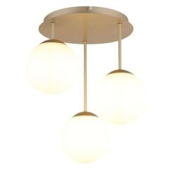 Globo Lighting Harmon stropné svietidlo 3x25 W biela-hnedá 47441-3CH