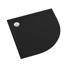 Schedpol Etrusco Black Mat polkruhová sprchová vanička 90x90 cm čierna 3.464/C/MG
