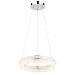 Globo Lighting Laurel inteligentná závesná lampa 1x24 W chrómová-priehľadná 67387-24