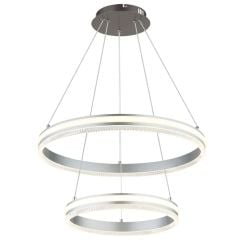 Globo Lighting Francine závesné svietidlo 2x60 W sivá/popolnato sivá-strieborná 67377-60H
