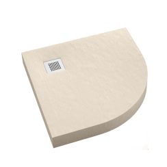 Schedpol New Horizons Cashmere Stone polkruhová sprchová vanička 90x90 cm béžová 3.3304/PK/ST-M2