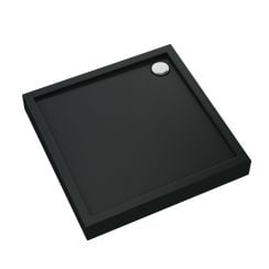 Schedpol Competia New Black Mat štvorcová sprchová vanička 90x90 cm čierna 3.4631/C/MG