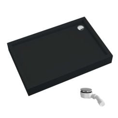 Schedpol Competia New Black Mat obdĺžniková sprchová vanička 100x80 cm čierna 3.4636/C/MG