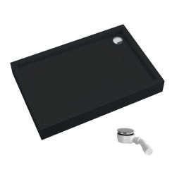 Schedpol Competia New Black Mat obdĺžniková sprchová vanička 100x90 cm čierna 3.4645/C/MG
