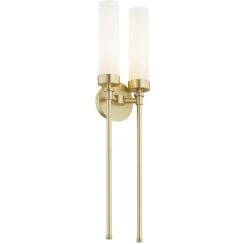 Argon Preston nástenná lampa 2x7 W biela-mosadzná 7290