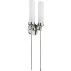Argon Preston nástenná lampa 2x7 W biela-niklová 7292