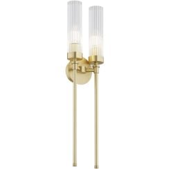 Argon Preston nástenná lampa 2x7 W mosadzná-priehľadná 7291