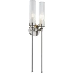 Argon Preston nástenná lampa 2x7 W priehľadná-niklová 7293