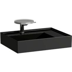 Laufen Kartell umývadlo 60x46 cm obdĺžnik klasické umývadlo čierna lesklá H8103340201111
