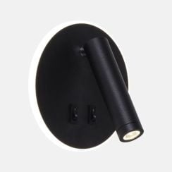 Zuma Line Circa nástenná lampa 1x5.5 W čierna W4107-BK