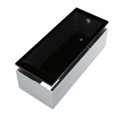 Schedline Maio Black Mat SET vaňa s nosičom 150x75 cm čierna 3WST.MS2P-15075/C/MG