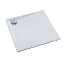 Schedline Libra Grooved White Stone štvorcová sprchová vanička 90x90 cm biela 3SP.L1K-9090/B/GR
