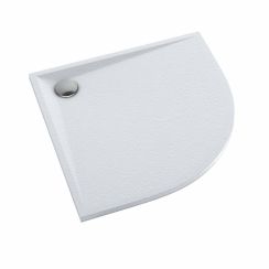 Schedline Libra Grooved White Stone polkruhová sprchová vanička 90x90 cm biela 3SP.L1O-9090/B/GR