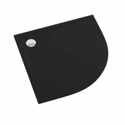 Schedline Libra Black Stone polkruhová sprchová vanička 80x80 cm čierna 3SP.L1O-8080/C/MG