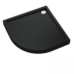 Schedline Cameron Black Mat polkruhová sprchová vanička 80x80 cm čierna 3ST.C1O-8080/C/MG