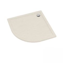 Schedline Sharper Cashmere Stone polkruhová sprchová vanička 80x80 cm béžová 3S.S1O-8080/PK/ST