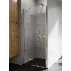 New Trendy Kalibra sprchové dvere 120 cm výklopné chróm lesklá/priehľadné sklo D-1005A