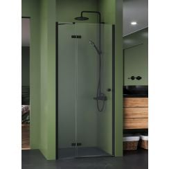 New Trendy Kalibra Black sprchové dvere 100 cm výklopné čierna matná/priehľadné sklo D-1013A