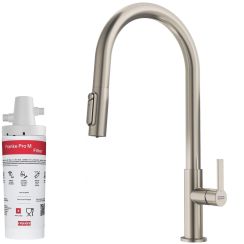 Súprava kuchynská batéria Franke Maris Slim Clear Water J Pull-Out 120.0736.604, poddrezový filter Franke Pro M Connect 150.0752.886
